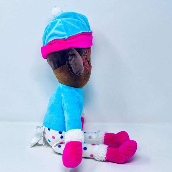 Novogratz Plush Doll Sleepy Face Pink Glasses - Picture 4 of 10